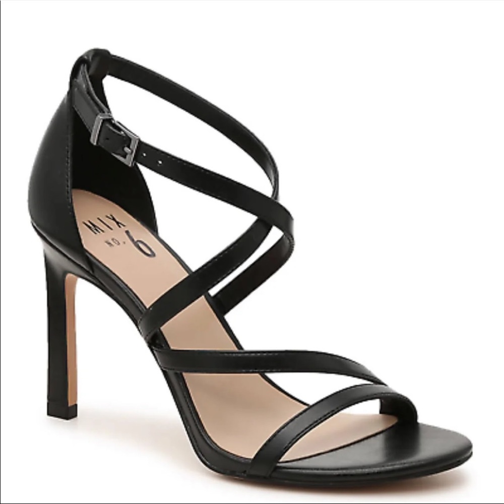 Mix No 6 Black Strappy Heel